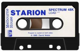 Cartridge artwork for Starion on the Sinclair ZX Spectrum.