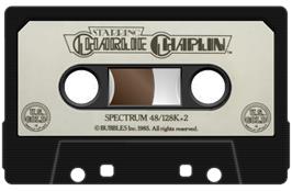 Cartridge artwork for Starring Charlie Chaplin on the Sinclair ZX Spectrum.