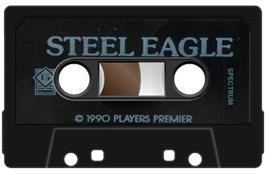 Cartridge artwork for Steel Eagle on the Sinclair ZX Spectrum.