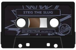 Cartridge artwork for Steg the Slug on the Sinclair ZX Spectrum.