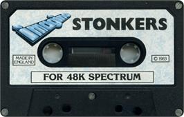Cartridge artwork for Stonkers on the Sinclair ZX Spectrum.