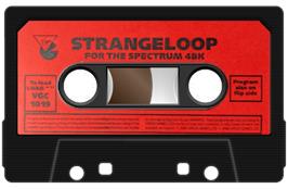 Cartridge artwork for Strangeloop on the Sinclair ZX Spectrum.