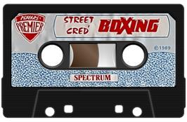 Cartridge artwork for Street Cred Boxing on the Sinclair ZX Spectrum.