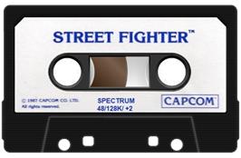 Cartridge artwork for Street Fighter on the Sinclair ZX Spectrum.
