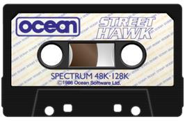 Cartridge artwork for Street Hawk on the Sinclair ZX Spectrum.