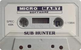 Cartridge artwork for Sub Hunter on the Sinclair ZX Spectrum.