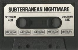 Cartridge artwork for Subterranean Nightmare on the Sinclair ZX Spectrum.