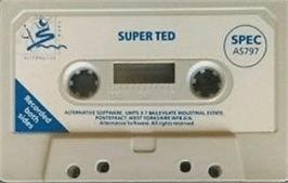 Cartridge artwork for SuperTed on the Sinclair ZX Spectrum.