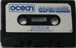 Cartridge artwork for Super Bowl on the Sinclair ZX Spectrum.