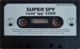 Cartridge artwork for Super Spy on the Sinclair ZX Spectrum.