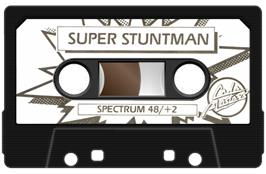 Cartridge artwork for Super Stunt Man on the Sinclair ZX Spectrum.