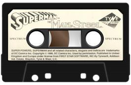 Cartridge artwork for Superman - The Man Of Steel on the Sinclair ZX Spectrum.
