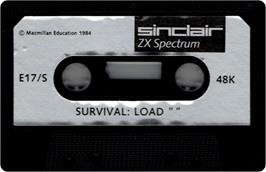 Cartridge artwork for Survival on the Sinclair ZX Spectrum.
