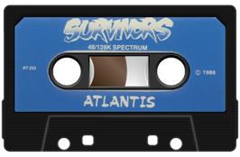 Cartridge artwork for Survivors on the Sinclair ZX Spectrum.