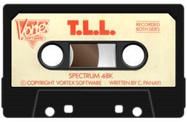 Cartridge artwork for T.l.l. on the Sinclair ZX Spectrum.