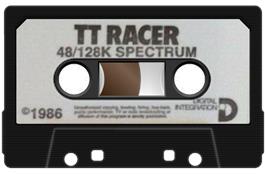 Cartridge artwork for TT Racer on the Sinclair ZX Spectrum.