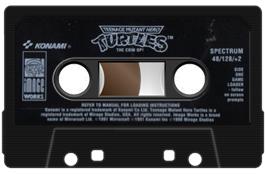 Cartridge artwork for Teenage Mutant Ninja Turtles II: The Arcade Game on the Sinclair ZX Spectrum.