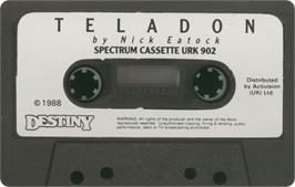 Cartridge artwork for Teladon on the Sinclair ZX Spectrum.
