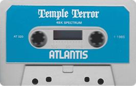 Cartridge artwork for Temple Terror on the Sinclair ZX Spectrum.