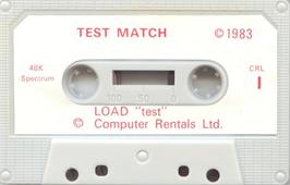 Cartridge artwork for Test Match on the Sinclair ZX Spectrum.