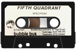 Cartridge artwork for The Fifth Quadrant on the Sinclair ZX Spectrum.