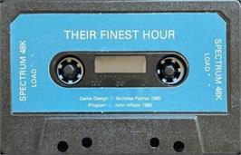 Cartridge artwork for Their Finest Hour on the Sinclair ZX Spectrum.