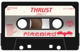 Cartridge artwork for Thrust on the Sinclair ZX Spectrum.