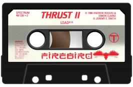 Cartridge artwork for Thrust 2 on the Sinclair ZX Spectrum.