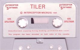 Cartridge artwork for Tiler on the Sinclair ZX Spectrum.