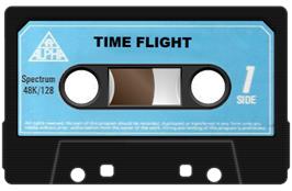 Cartridge artwork for Time Flight on the Sinclair ZX Spectrum.