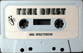 Cartridge artwork for Time Quest on the Sinclair ZX Spectrum.