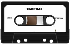Cartridge artwork for Timetrax on the Sinclair ZX Spectrum.