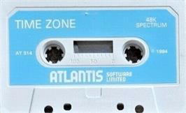 Cartridge artwork for Timezone on the Sinclair ZX Spectrum.