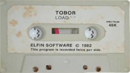 Cartridge artwork for Tobor on the Sinclair ZX Spectrum.