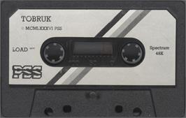 Cartridge artwork for Tobruk: The Clash of Armour on the Sinclair ZX Spectrum.