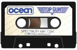 Cartridge artwork for Top Gun on the Sinclair ZX Spectrum.