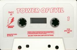 Cartridge artwork for Tower Of Evil on the Sinclair ZX Spectrum.
