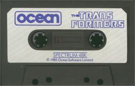 Cartridge artwork for Transformers on the Sinclair ZX Spectrum.
