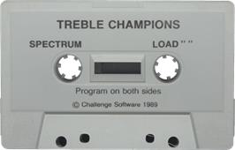 Cartridge artwork for Treble Champions on the Sinclair ZX Spectrum.