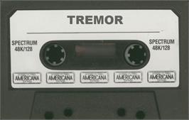 Cartridge artwork for Tremor on the Sinclair ZX Spectrum.