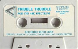 Cartridge artwork for Tribble Trubble on the Sinclair ZX Spectrum.