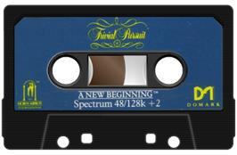 Cartridge artwork for Trivial Pursuit - A New Beginning on the Sinclair ZX Spectrum.