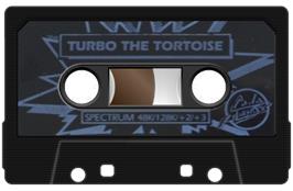 Cartridge artwork for Turbo The Tortoise on the Sinclair ZX Spectrum.