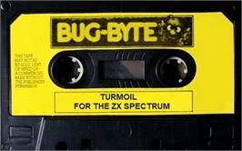 Cartridge artwork for Turmoil on the Sinclair ZX Spectrum.