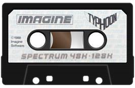Cartridge artwork for Typhoon on the Sinclair ZX Spectrum.