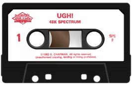 Cartridge artwork for Ugh! on the Sinclair ZX Spectrum.