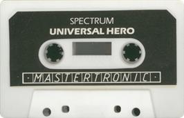 Cartridge artwork for Universal Hero on the Sinclair ZX Spectrum.