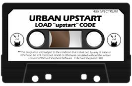 Cartridge artwork for Urban Upstart on the Sinclair ZX Spectrum.