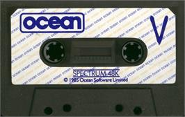 Cartridge artwork for V - The Game on the Sinclair ZX Spectrum.
