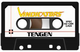 Cartridge artwork for Vindicator, The on the Sinclair ZX Spectrum.